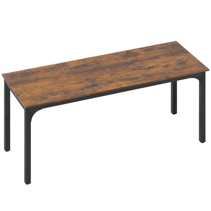 Computer Desk 200 x 60 cm, Industrial Rustic Brown, Steel Frame