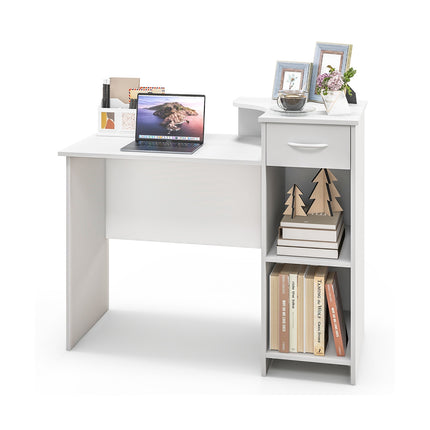 Computer Desk With Adjustable Shelf, Drawer, Cable Hole