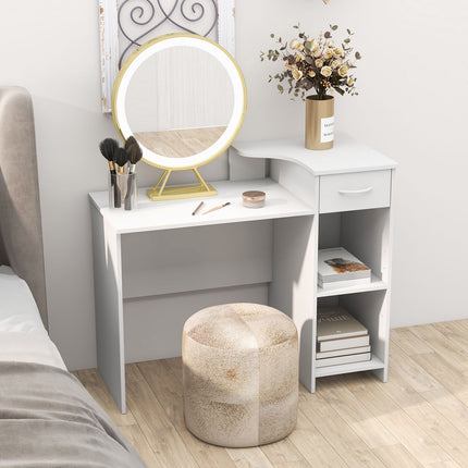 Computer Desk With Adjustable Shelf, Drawer, Cable Hole