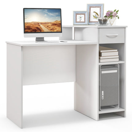 Computer Desk With Adjustable Shelf, Drawer, Cable Hole