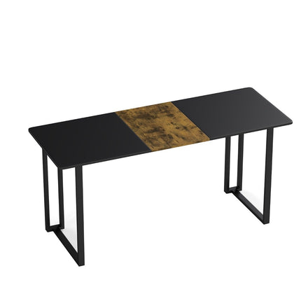 Computertisch mit Metallrahmen, 160x60 cm, Braun