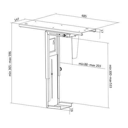 Computerhalterung für Tisch verstellbar