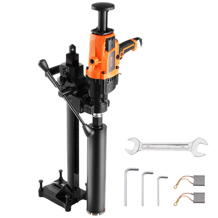 Concrete Core Drill Rig, 2600W, 20-180 mm, Handheld Stand, Wet Dry