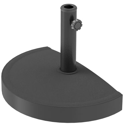 Concrete Half-Round Umbrella Base, 32/38/48mm Pole