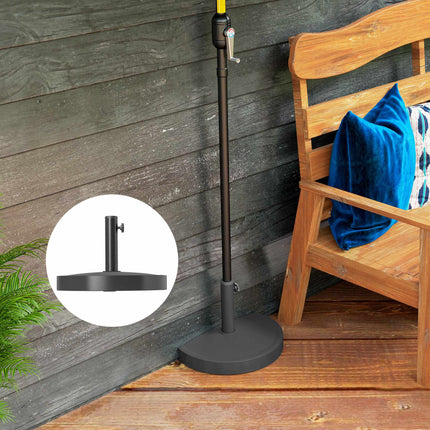 Concrete Half-Round Umbrella Base, 32/38/48mm Pole