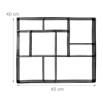 Concrete Paving Mould Set, 10 Chambers, 40 x 45 cm