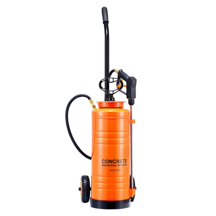 Concrete Sprayer with Wheeled Cart, 14L Stainless Steel