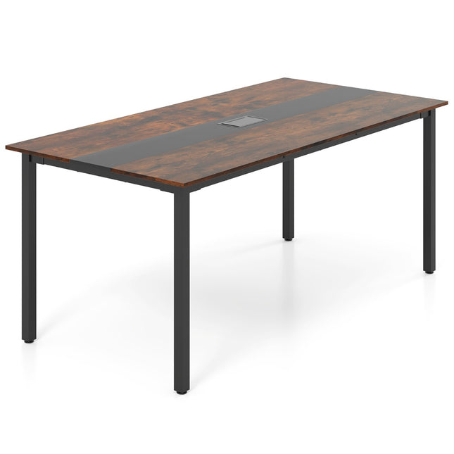 Konferenční stůl 180x90 cm pro 8-10 osob, vedení kabelů