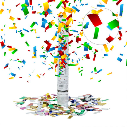 Confetti cannon 40 cm colorful