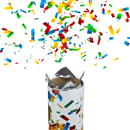 Confetti cannon 40 cm colorful