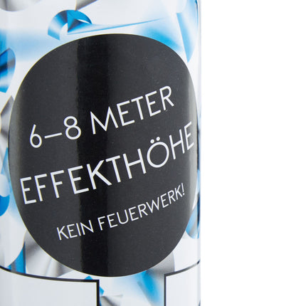 Konfettikanone blau und silber