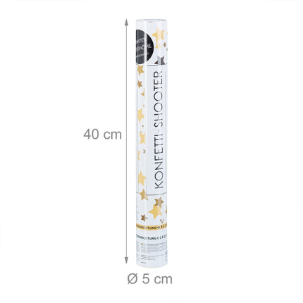 Konfettikanone goldene Sterne
