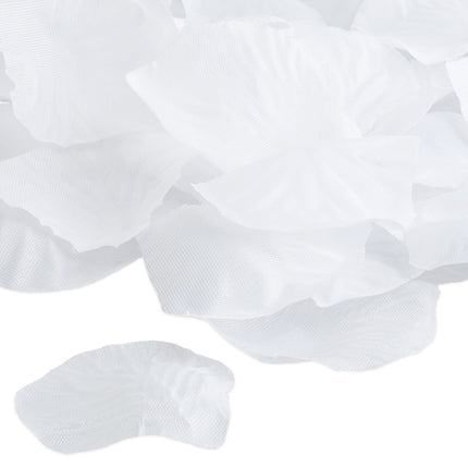 Confetti cannon white rose petals