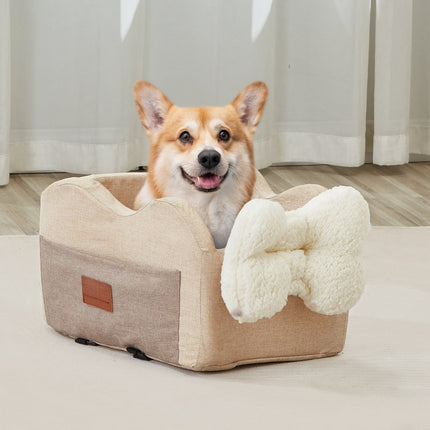 Console Dog Car Seat, Booster for Small Dogs Up to 8 lb