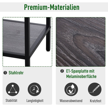Stahl-Konsolentisch mit Schubladen und Ablage, 120 x 30 x 81,5 cm