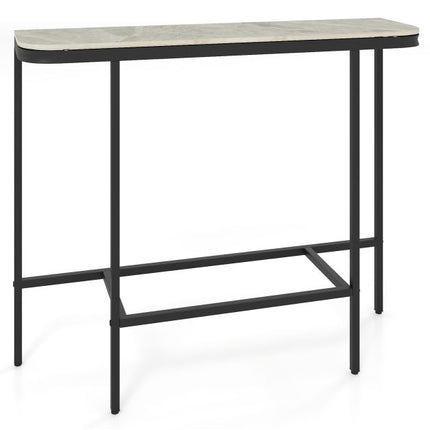 Konsolentisch – Platte in Marmoroptik, Metallgestell, 110x30cm