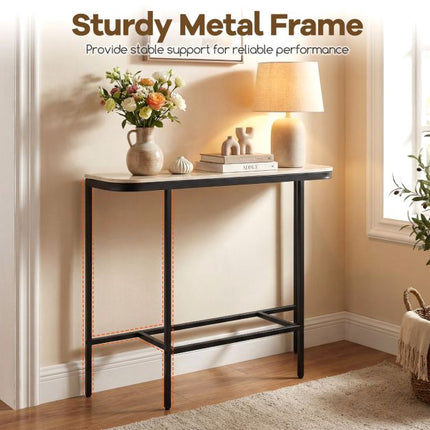 Konsolentisch – Platte in Marmoroptik, Metallgestell, 110x30cm