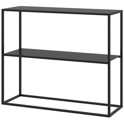 Stahlkonsole, 2-etagiges Design, 90x30x75 cm