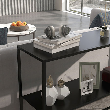 Stahlkonsole, 2-etagiges Design, 90x30x75 cm
