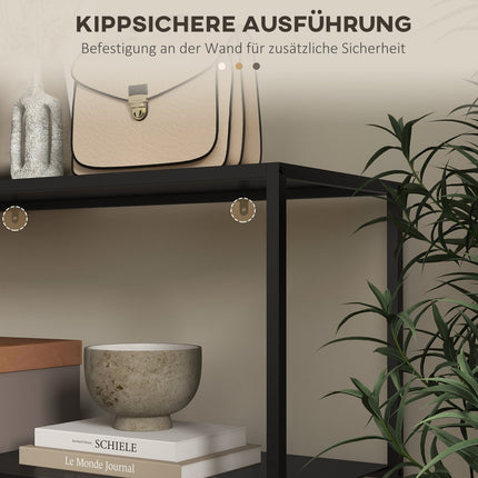 Stahlkonsole, 2-etagiges Design, 90x30x75 cm