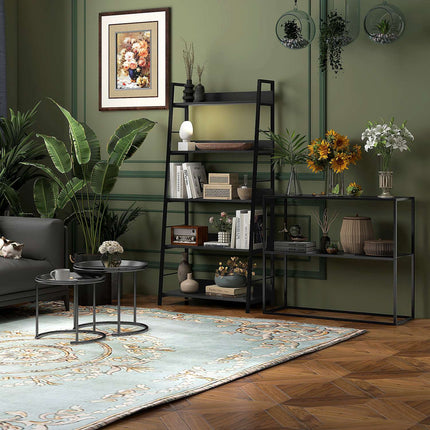 Stahlkonsole, 2-etagiges Design, 90x30x75 cm