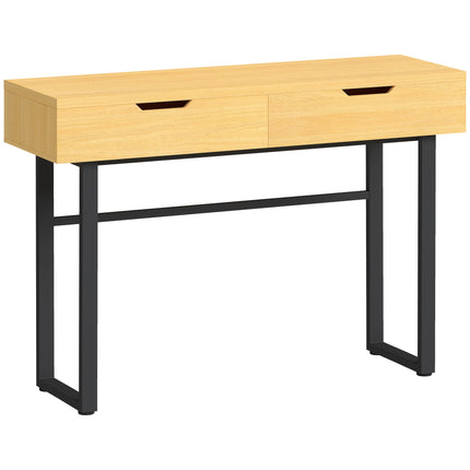 Konsolentisch mit 2 Schubladen, Metallrahmen, 110x35x76,5 cm