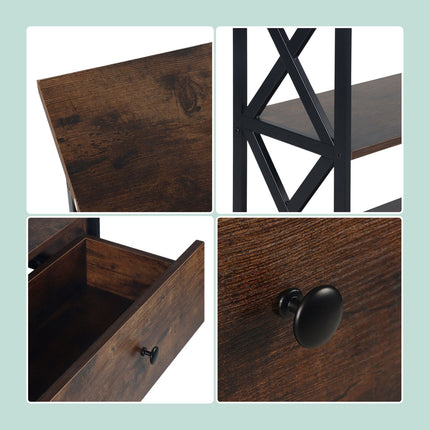 Konsolentisch mit Schublade – Industrial Style, Holz & Metall