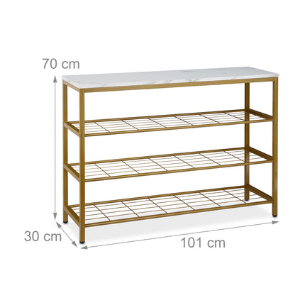 Table console aspect marbre