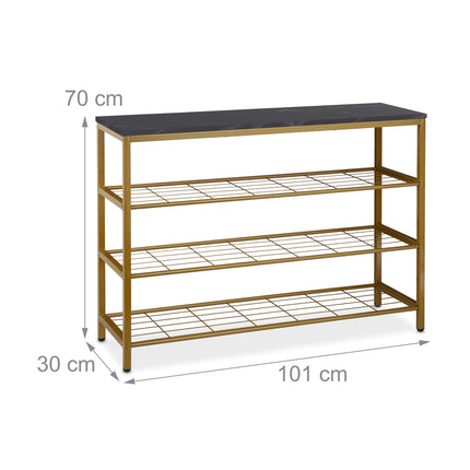 Table console aspect marbre