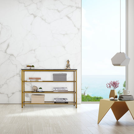 Table console aspect marbre