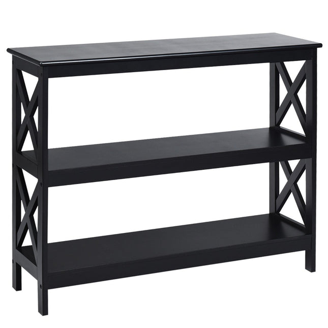 Console table side table industrial design with shelf hallway table 100 x 33 x 80 cm black