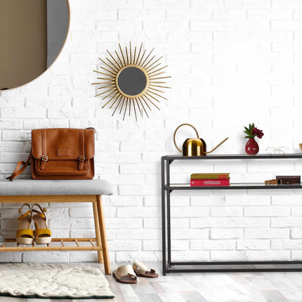 Console table with glass shelf