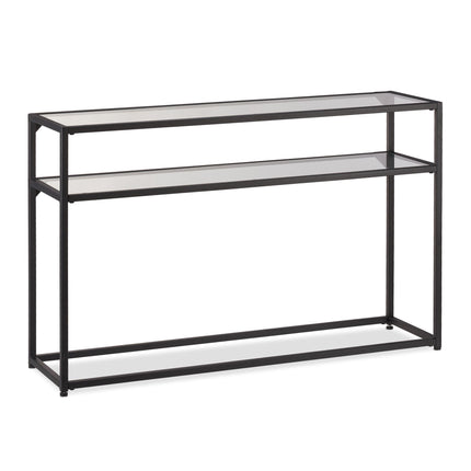 Console table with glass shelf