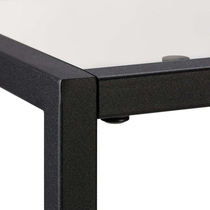 Console table with glass shelf
