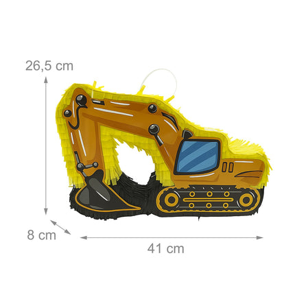 Construction Vehicle Piñata Set with Bat & Mask