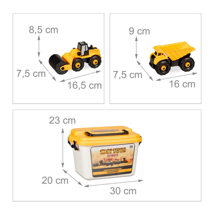 Construction site vehicles for children 6-piece set