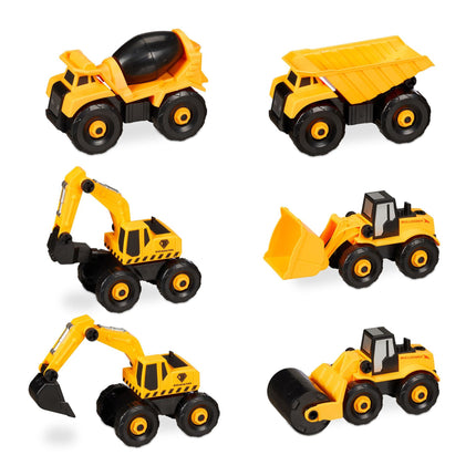 Construction site vehicles for children 6-piece set