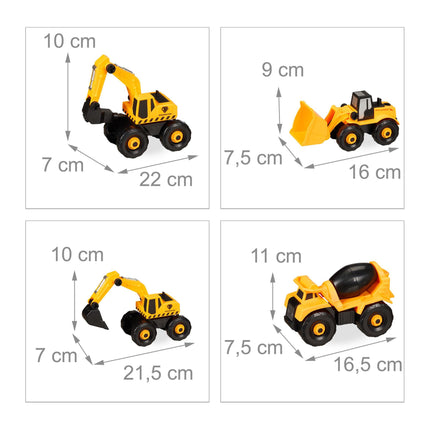 Construction site vehicles for children 6-piece set