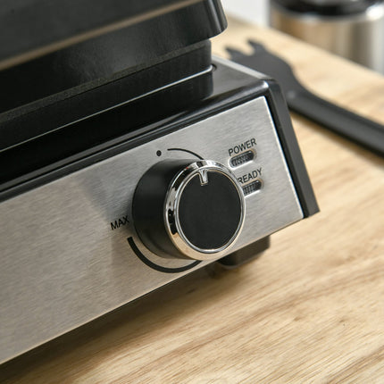 Elektrokontaktgrill, 2000 W, regelbarer Thermostat, klappbar