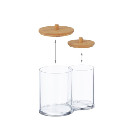 Container for cotton pad and cotton swab