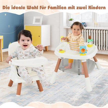 Convertible 16-in-1 High Chair with Tray & 5-Point Harness