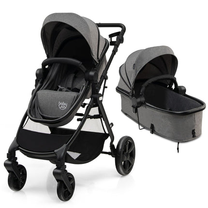 Wandelbarer Kinderwagen mit verstellbarem Verdeck & Stauraum