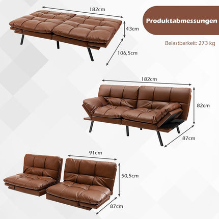Schlafsofa mit verstellbarer Rückenlehne