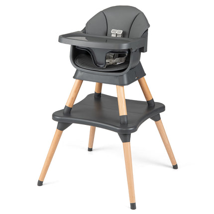 Wandelbarer Hochstuhl 9-in-1, abnehmbares Tablett, Dunkelgrau