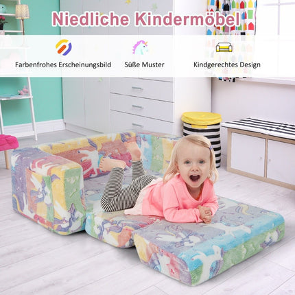 Umwandelbarer Kindersessel – Leuchtet im Dunkeln, Samt