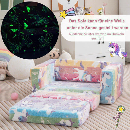 Umwandelbarer Kindersessel – Leuchtet im Dunkeln, Samt