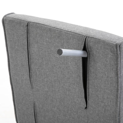 Convertible Recliner Chair with Bed Function, Grey, 65x69x80 cm