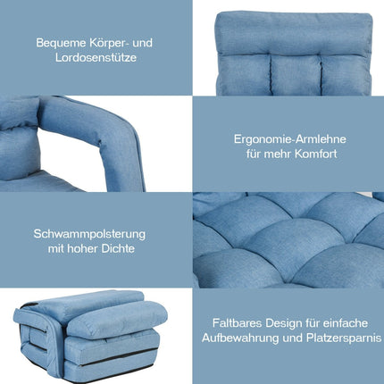 Schlafsofa – Verstellbarer Relaxsessel mit Kissen