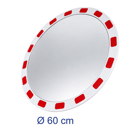 Convex Road Safety Mirror, 60 cm, Shatterproof, Weather-Resistant