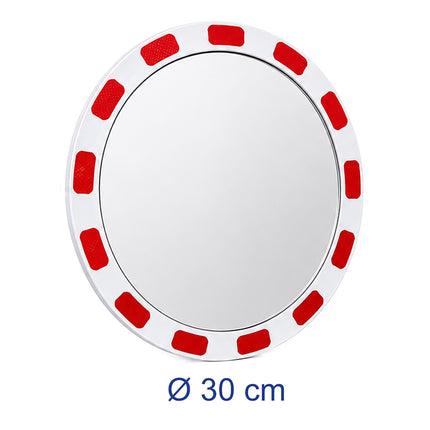 Convex Traffic Mirror, 30 cm, Shatterproof, Weather-Resistant